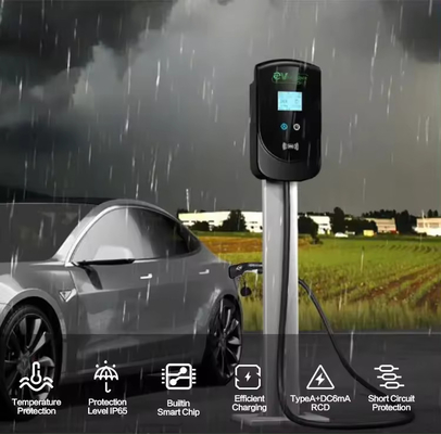 AC出力 22KW 電動車用 2 EV 充電ステーション 防水 380v 入力電圧